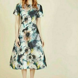Modcloth Style London Watercolor midi dress